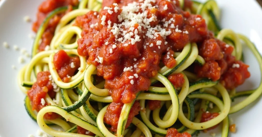 Zucchini Noodles with Marinara Sauce