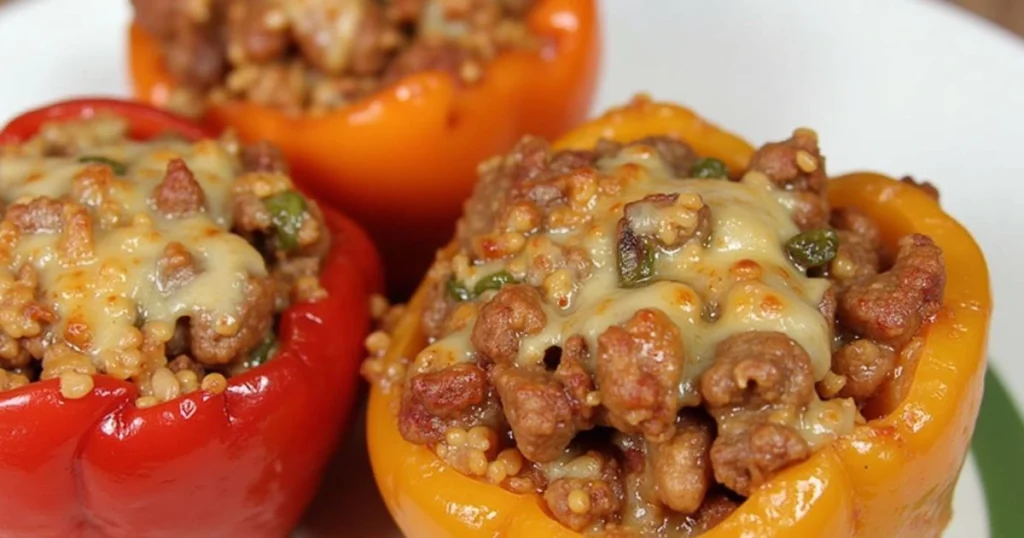 Ground Italian Sausage Stuffed Peppers