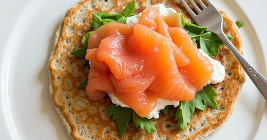 Buckwheat Pancakes with Smoked Salmon