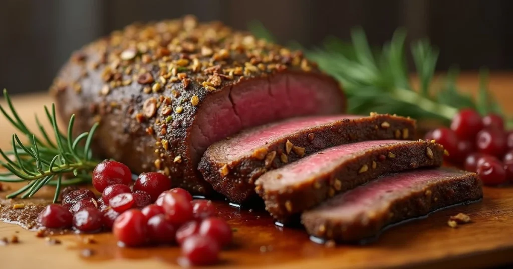 Savory Herb-Crusted Deer Meat Roast