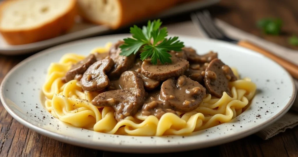 Venison Stroganoff